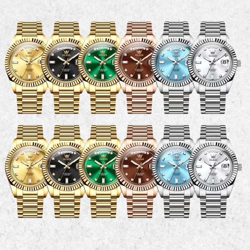 Designer table olevs brand new minimalistic digital business wild dial automatic mechanical mens7078