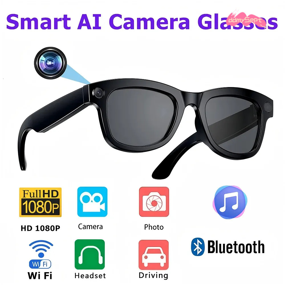 Smart Glasses with Camera: HD 1080P Video Capture Sunglasses | Polarized Lens, Security & Sports DVR Camcorder ddmysept Z260306