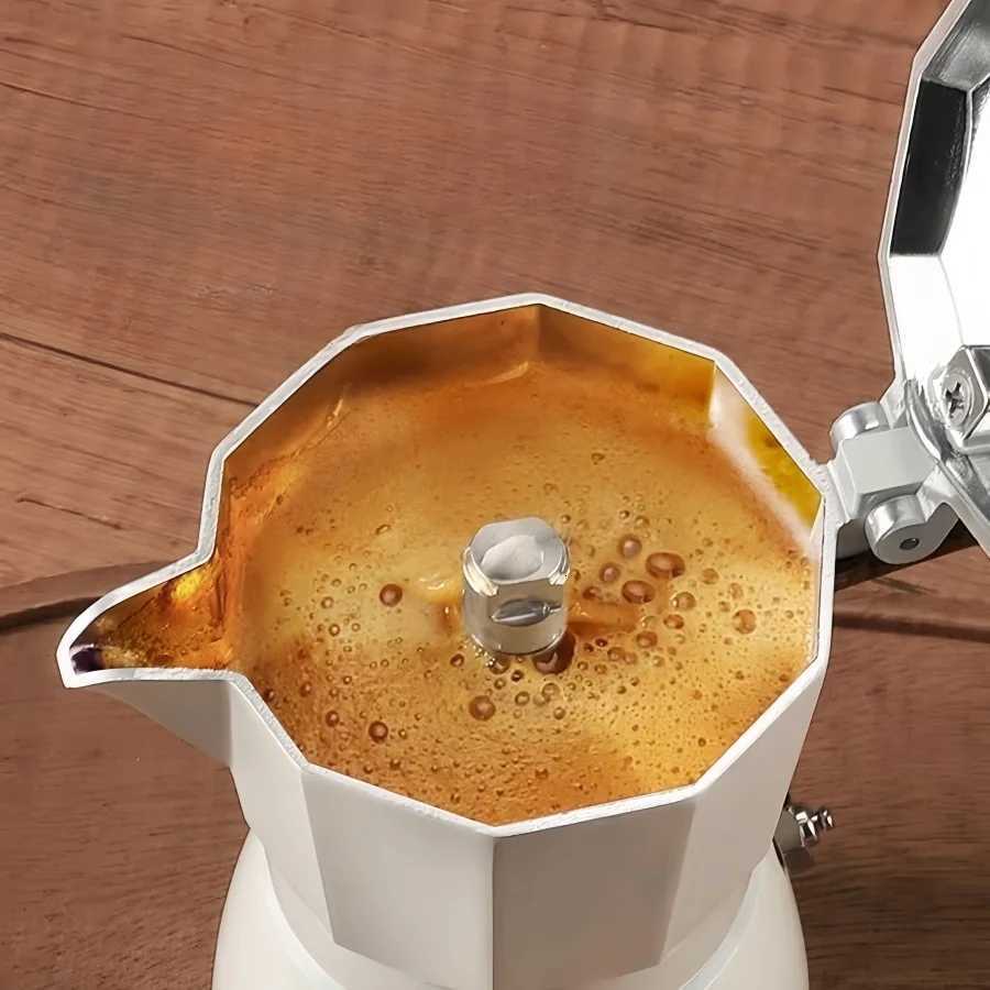 Upgraded Doublevalve Moka Pot Doublevalve Extraction Hollow Visual resso Pot Professional He Cafe Outdoor CoffeeEquipment Y251020