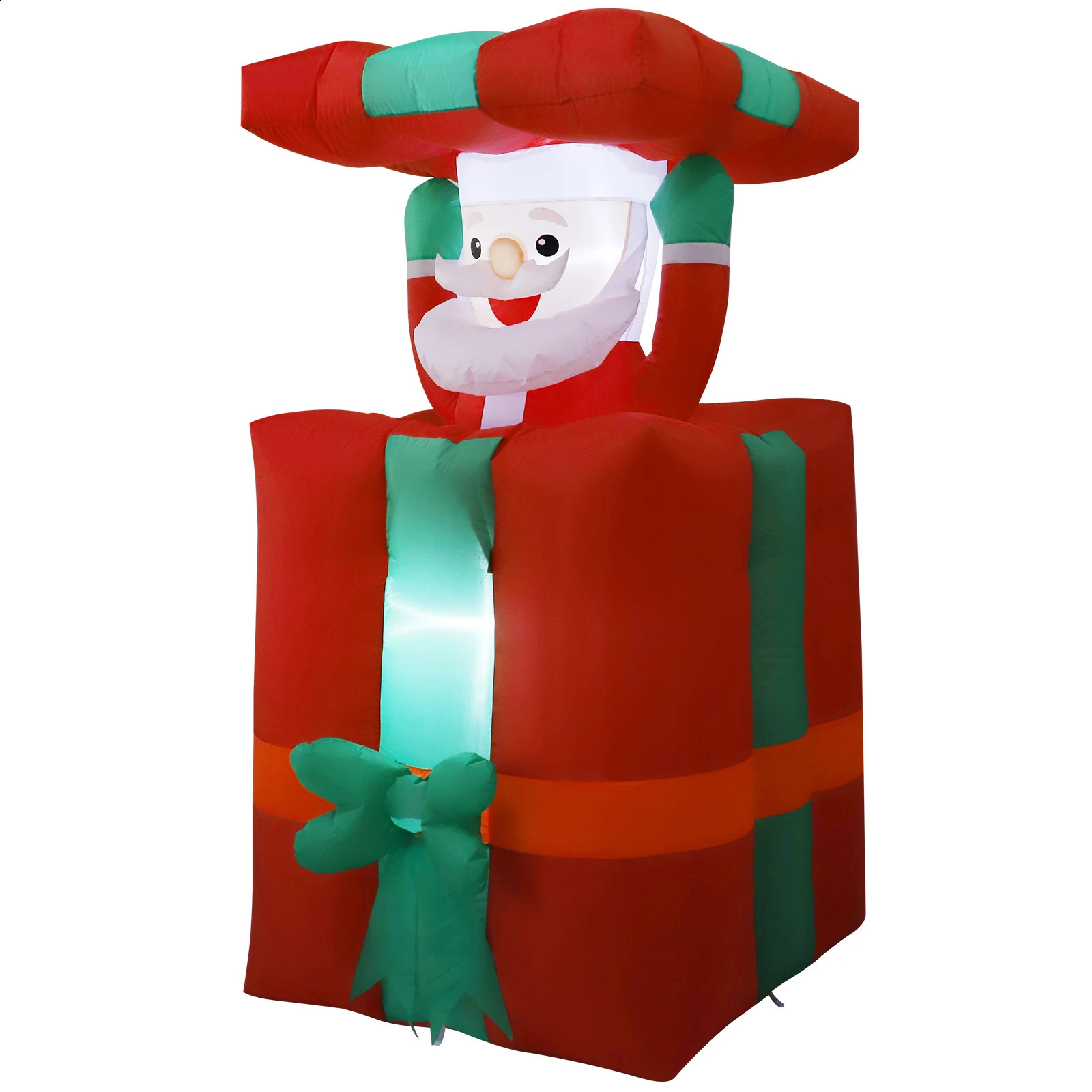 Up and Down pumping Inflatable Outdoor Santa Claus with Cover Gift Box 15M Blow Up Christmas Decoration 2025 Party Yard Decor 251015