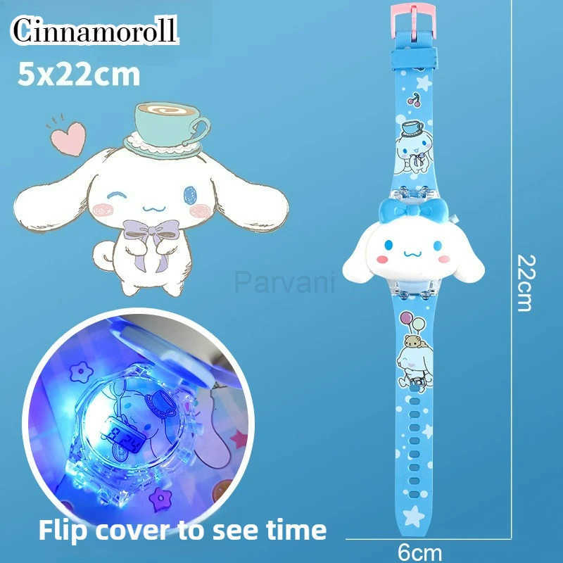Sanrio Anime Hello Kitty Watch Kuromi Cinnamoroll with Music Silicone Strap Kawaii Wrist Watch My Melody Watch Birthday Gifts L251020