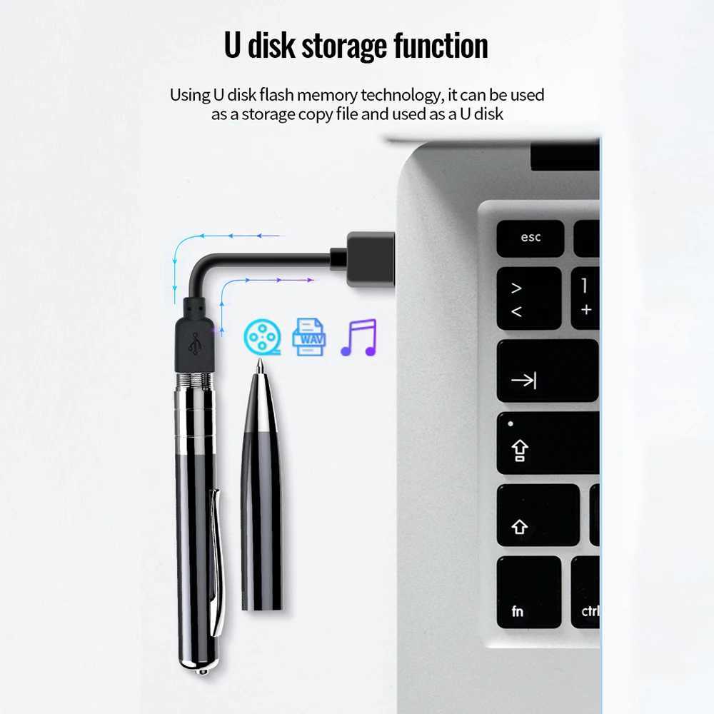 Mini Voice Recorder Pen Voice Activated Professional Dictaphone Digital Sound Record Device Long Time Noise Reduction Recording L251020