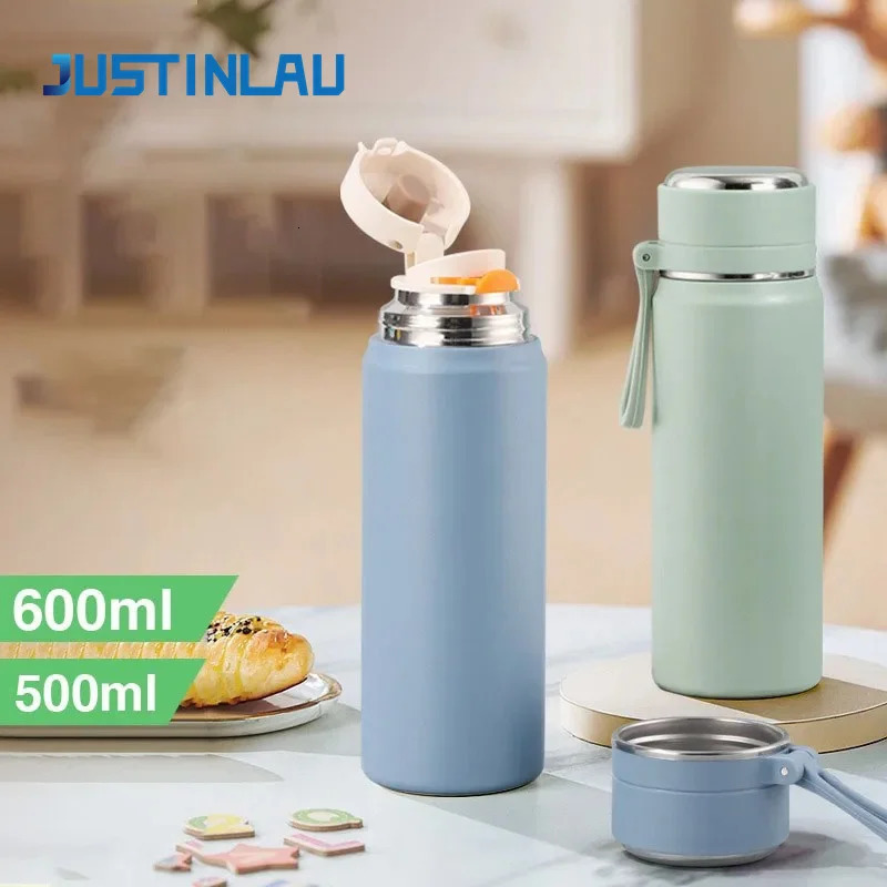 500600ml Stainless Steel Vacuum Flask Cold Cup Thermos Double Wall Car Thermal Iced Travel Mug Coffee Insulated 251020 W260226