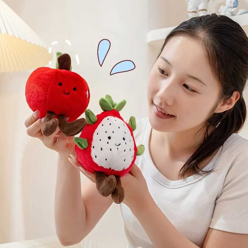 Kawaii Fruit Plush Toy Stuffed Banana Watermelon Pear Orange Strawberry Plush Doll Soft Food Plush Peluche Birthday Gift J251020