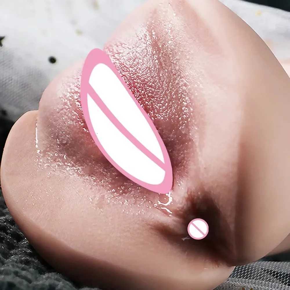 4D Realistic Silicone TPE Artificial Vagina Sex Toy Pocket Catreal Butter Male Oral Sex ToyAdult Masturbation Aircraft Cup W251020