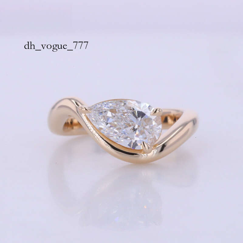 1ct StarsGem Curved Pear-shaped 6x 9mm IGI Laboratory/Emerald/Blue/Red 9K/10K/14K/Thin Ring