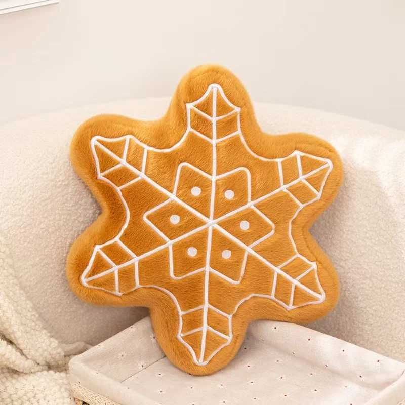 Christmas Doll Cushions Cartoon Snowflake Christmas Tree House Gingerbread Man Plush Toy Figurines Christmas Decorative Gift J251020