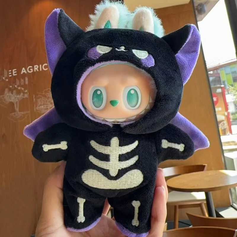 Halloween Clothing Set for Labubu V1 V3 Stand Dolls Skeleton Demon Costume Accessories for 1517cm Figures J251020