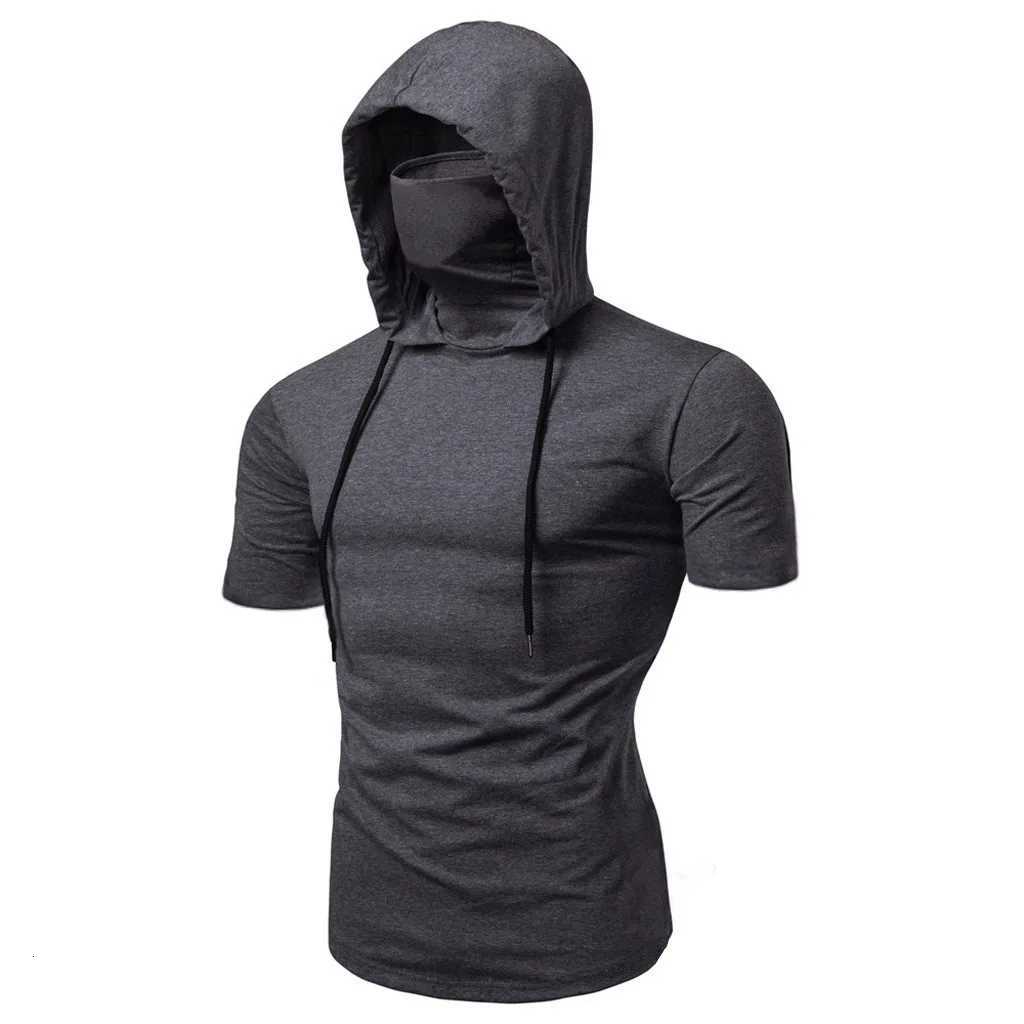 2023 new Mens Gym Thin Hoodie Long Sleeve Hoodies With Mask Mens Shirt Sports Cycling Male T Shirt Pullover Hoodies Tops W251020