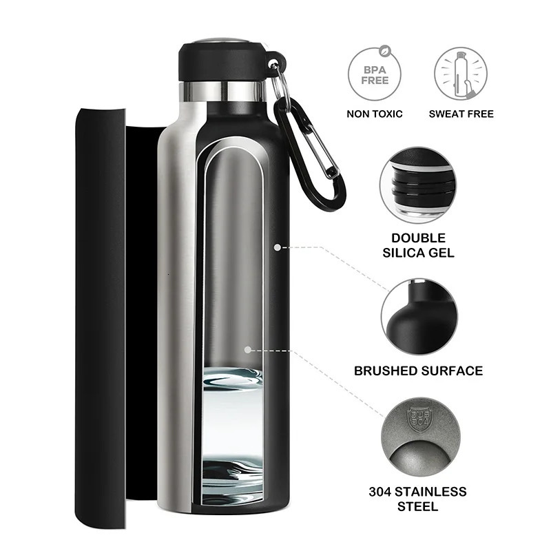 FEIJIAN Thermos Portable Water Bottle Stainless Steel Thermal Cup Leakproof Flask Mini 500ML600ML 251020 W260226