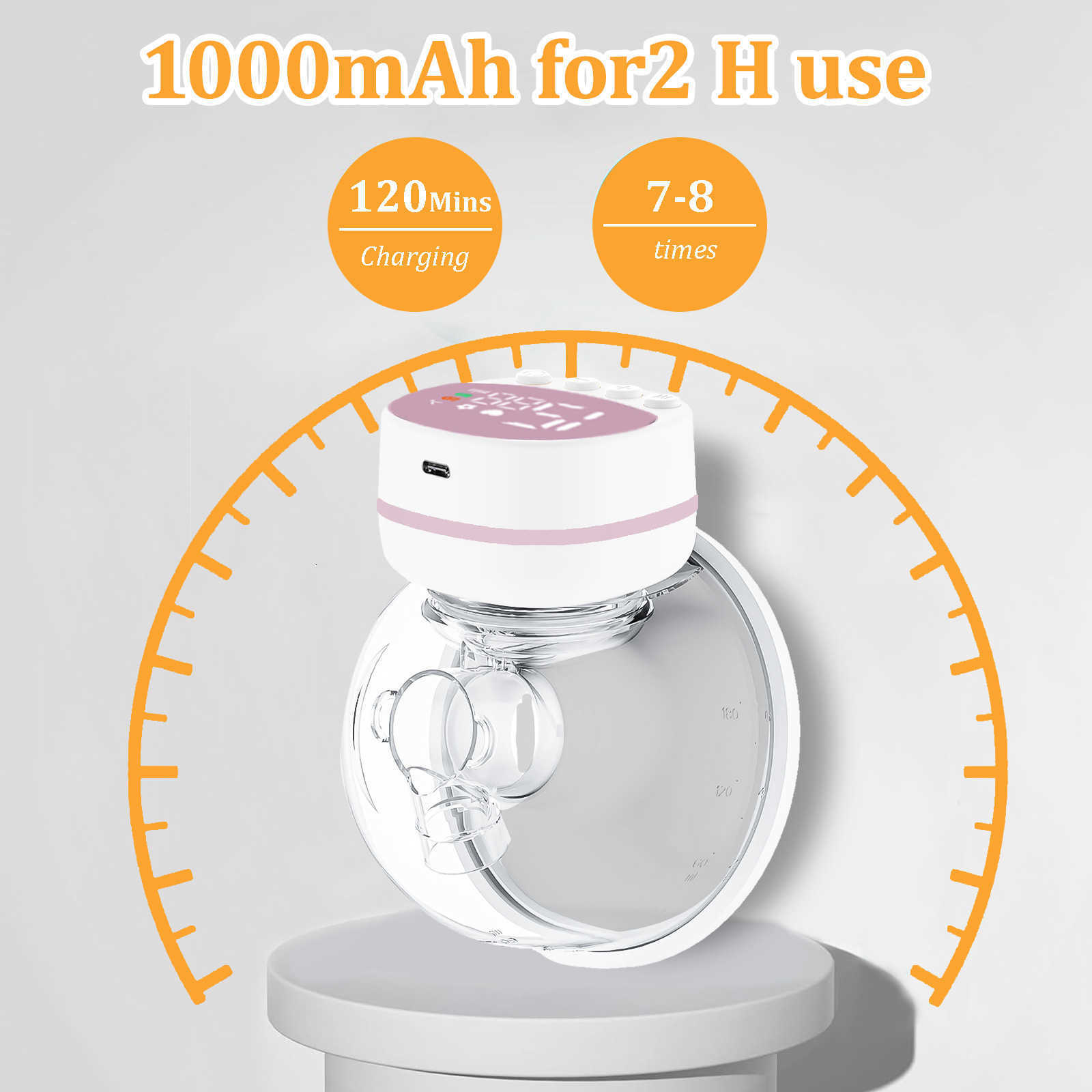 Wearable electric breast pump, hands-free, high suction, variable frequency milk collector X250724