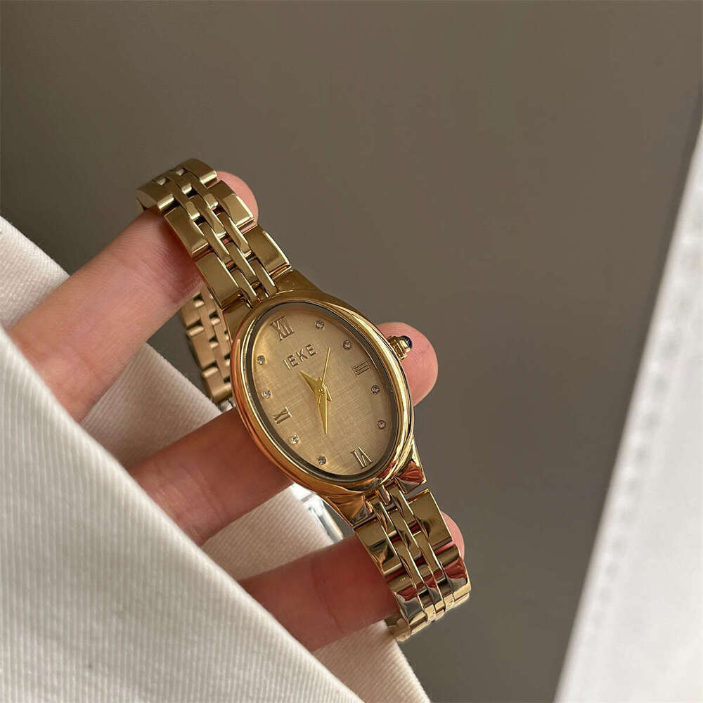 Niche Design Oval Point Diamond Small Dial Designer Steel B Watch for Women Ins Cool Style Design Light Luxury