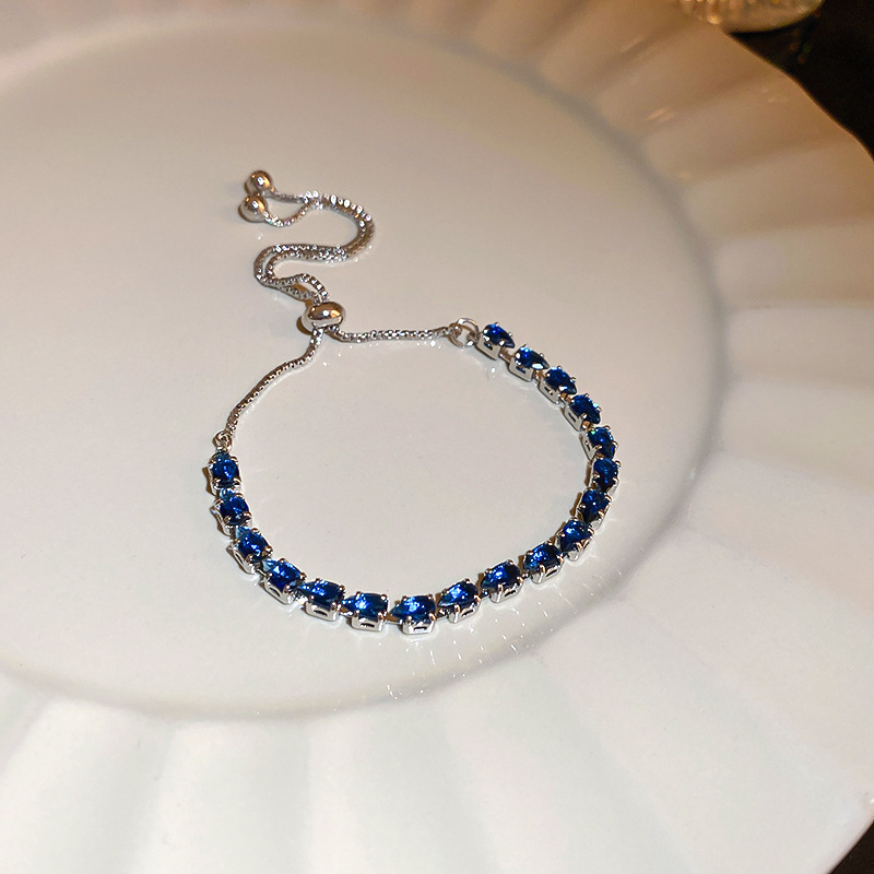 Water Drop Zircon Pull Chain Niche Style Elegant High-end Sense Bracelet Simple Commuting Versatile Design Jewelry - view 6