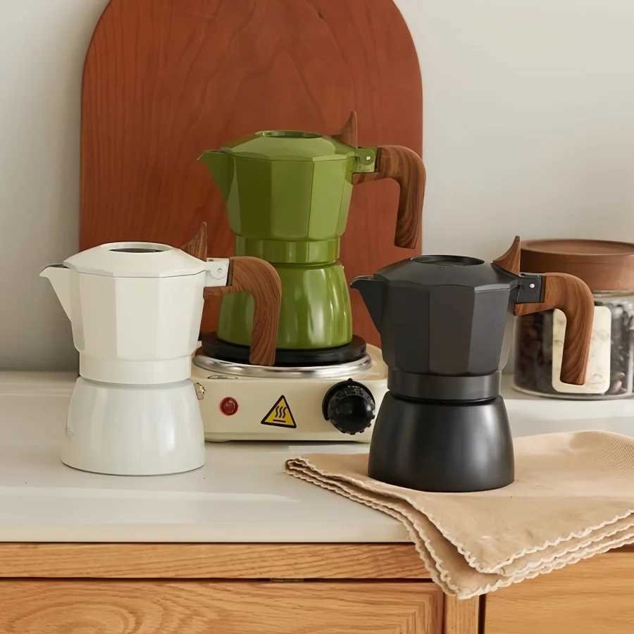 Upgraded Doublevalve Moka Pot Doublevalve Extraction Hollow Visual resso Pot Professional He Cafe Outdoor CoffeeEquipment Y251020