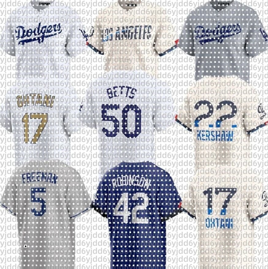 Dodgers Jerseys Baseball Jackie Robinson Fernando Valenzuela Shohei Ohtani Mookie Betts Freddie Freeman Yoshinobu Yamamoto Teoscar Hernandez Enrique Will Smith
