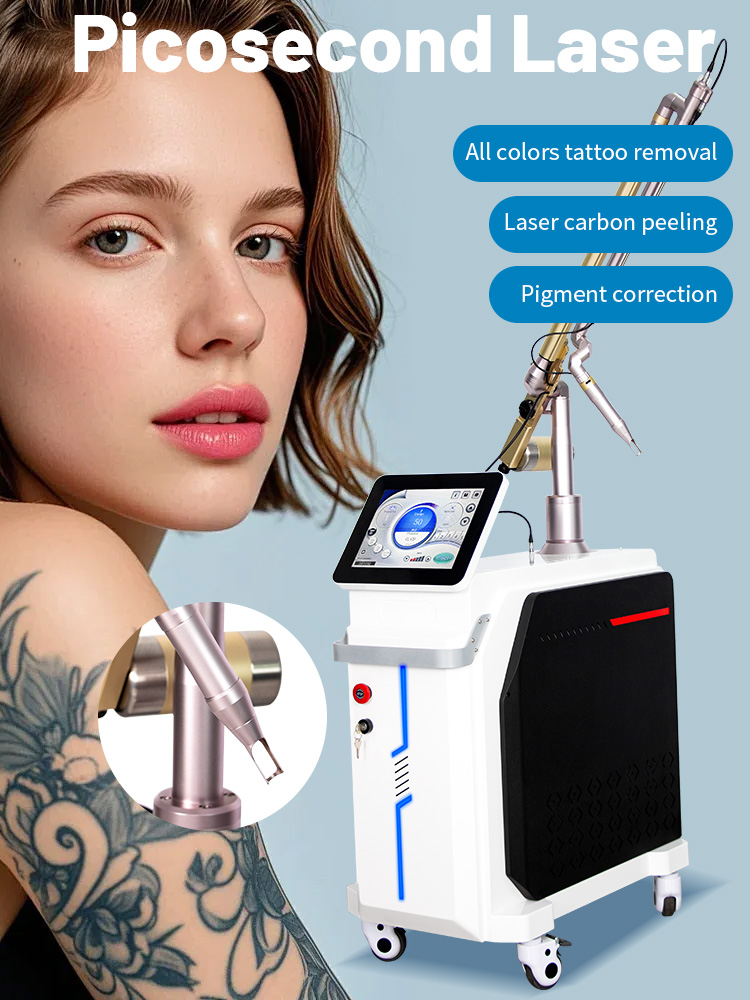 Pico Machine Picosecond 532nm 755nm 1064nm Tattoo Removal Skin Whitening Remove Freckle Removal Beauty Professional Machine