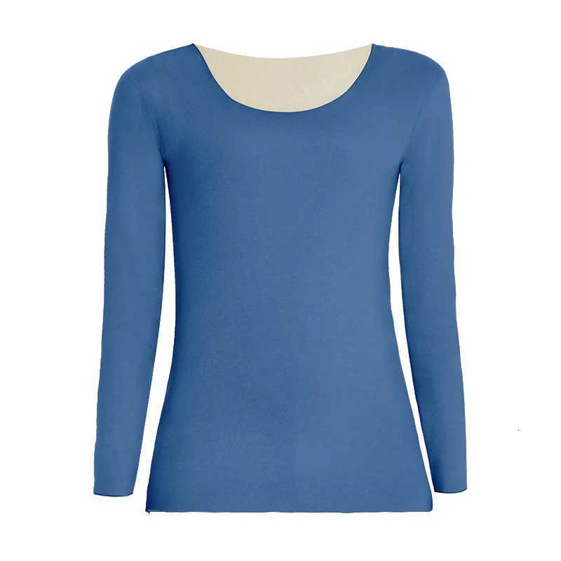 Seamless thermal underwear for women fleece lined and thickened base layer top for spring autumn and winter Single pieceT251020
