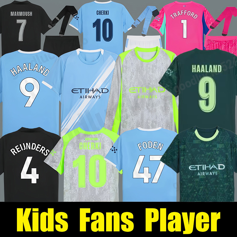 25 26 HAALAND FODEN Soccer Jerseys KovaCiC MCATEE 2025 2026 MARMOUSH DOKU GREALISH FERRAN MAHREZ BERNARDO RODRIGO Football Shirt special Men Kids Kit Sets Uniforms