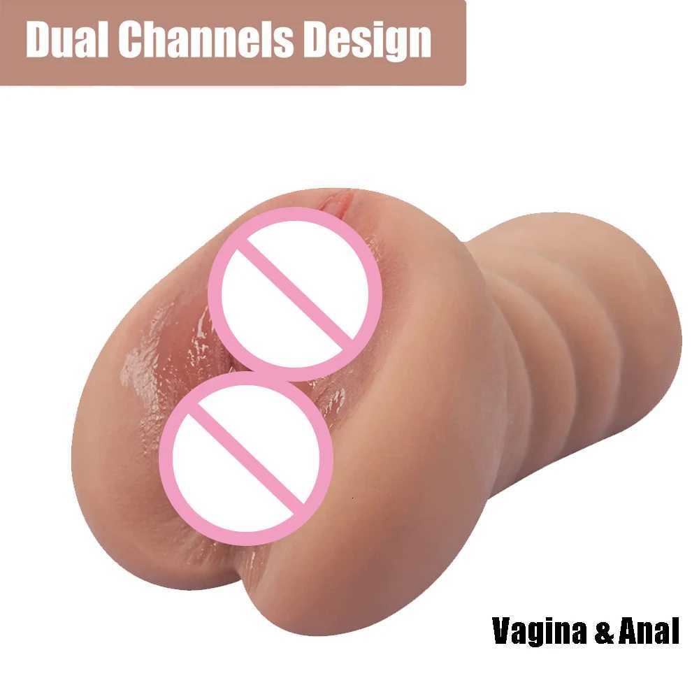 1pcs Male Masturbator 2 In 1 Realistic Vagina Sex Toys For Men Pocket Pussy Blowjob Masturbation Cup Adults Sex Tool for Men W251020