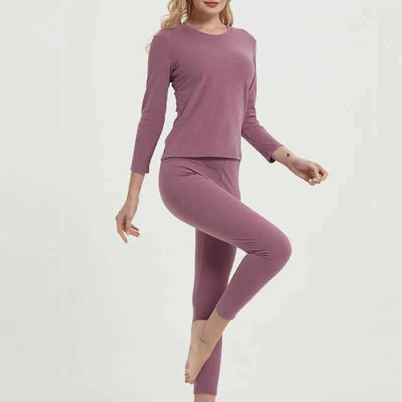 Home Men and Women Thermal Underwear Set Moisturewicking Breathable Fleece Sexy Casual Thickened Long Sleeve for LoungewearT251020