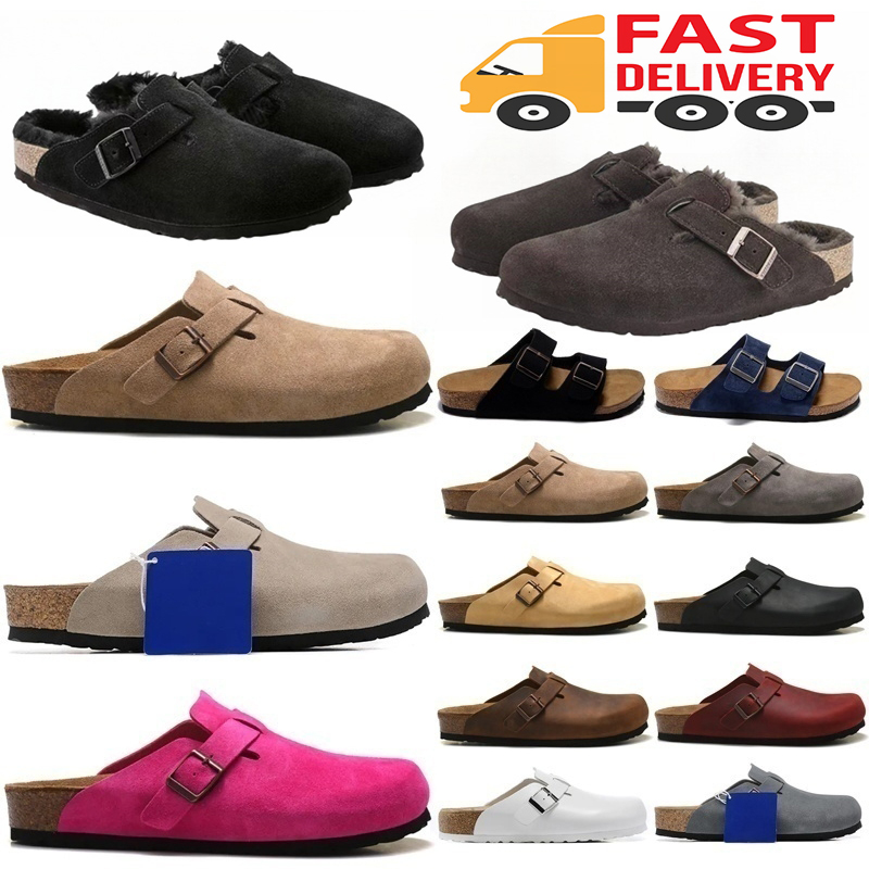 men women designer clog winter sandals Soft Black White Pink brown mens keep warm outdoor home sneakers beach shoes