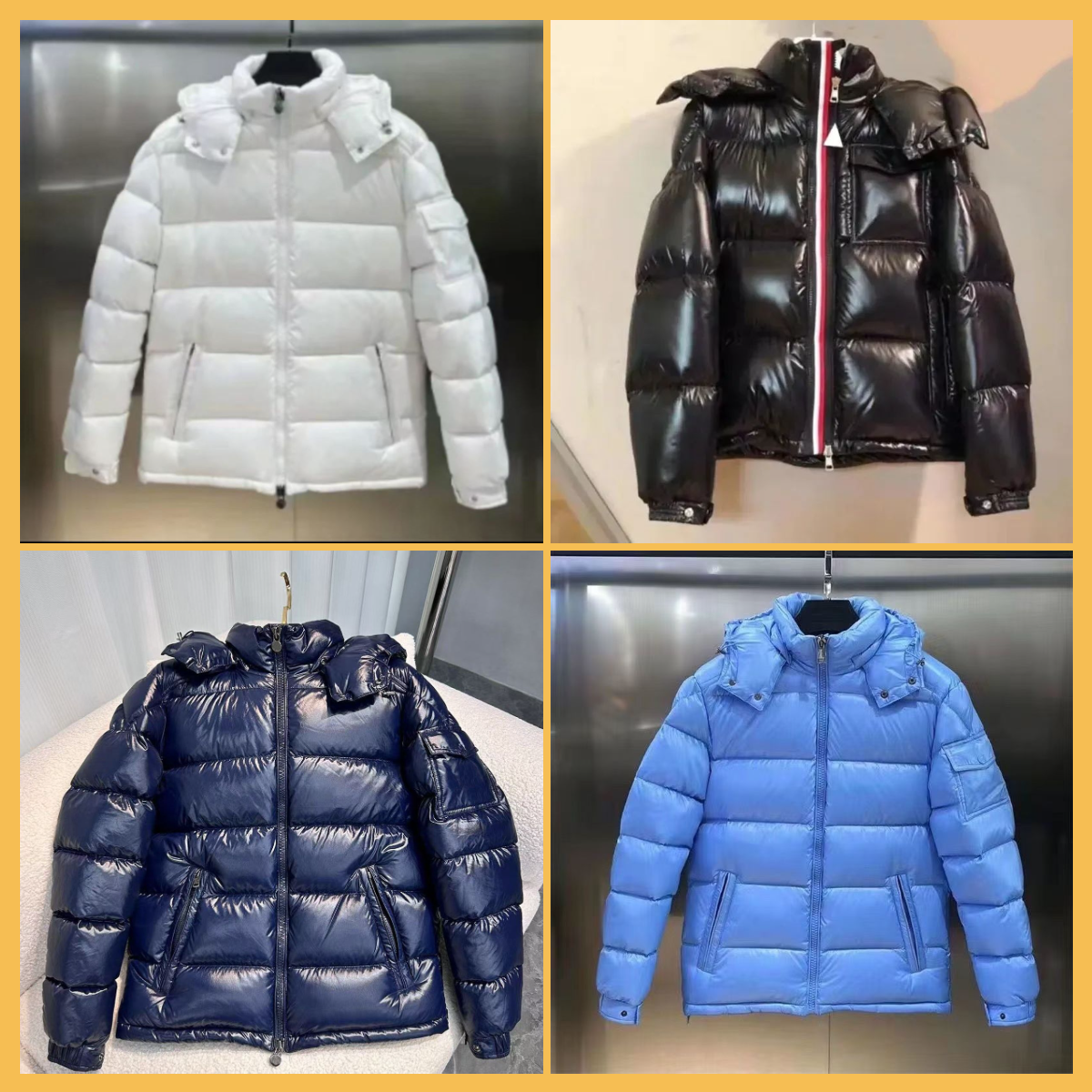 winter jacket mens jacket The logo supports FNC arm scan puffer jacket correct version Round Zipper Grey Interior jacket Glossy surface waterproof mens down coat