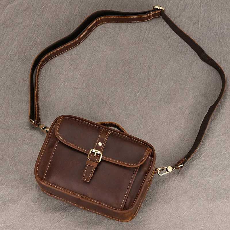 Design Luxury Mens Shoulder Bag Real Leather Women Handbag Busines Unisex Phone Pack Male Messenger Bags bolso cruzado hombreT251020
