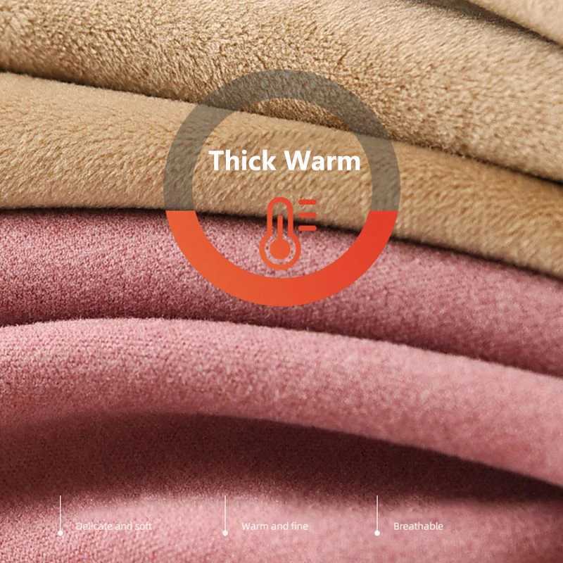 Women Thermal Underwear 2025 Woman Winter Clothing Tops Warm Pants Doublelayer Thickened And Velvet Round Neck Thermo UnderwearT251020