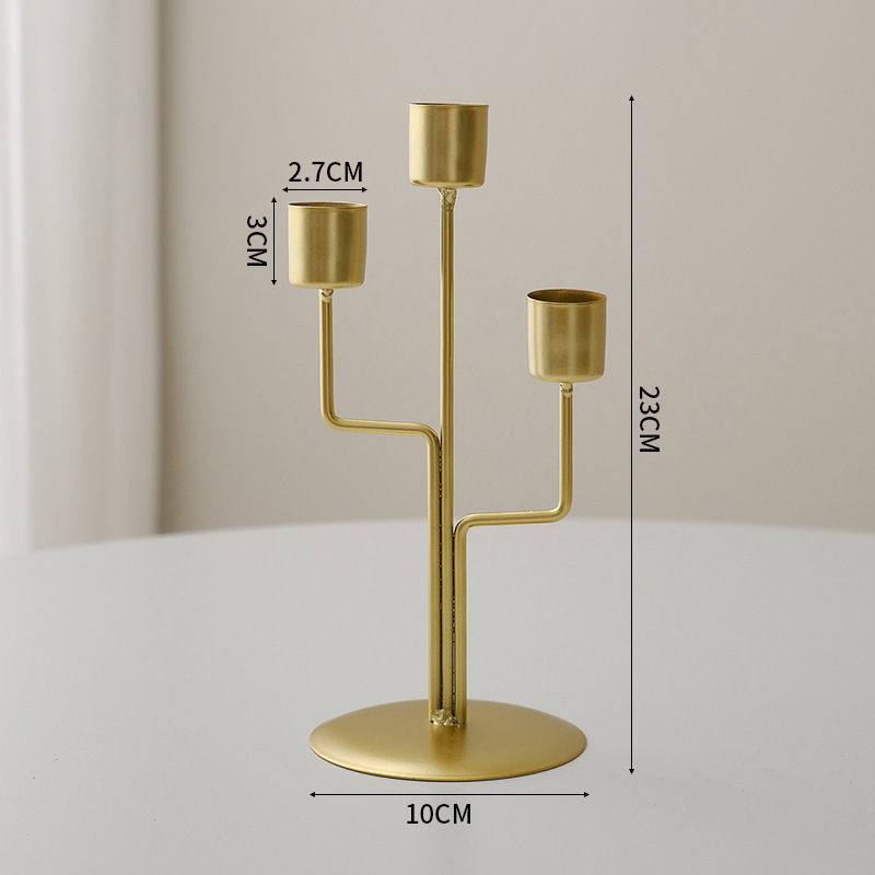 Candlestick Gold Taper Holder Metal Candle Holders for Table Centerpiece,Candle Stands, Wedding, Dinning, Anniversary,Christmas Home Decor H260310