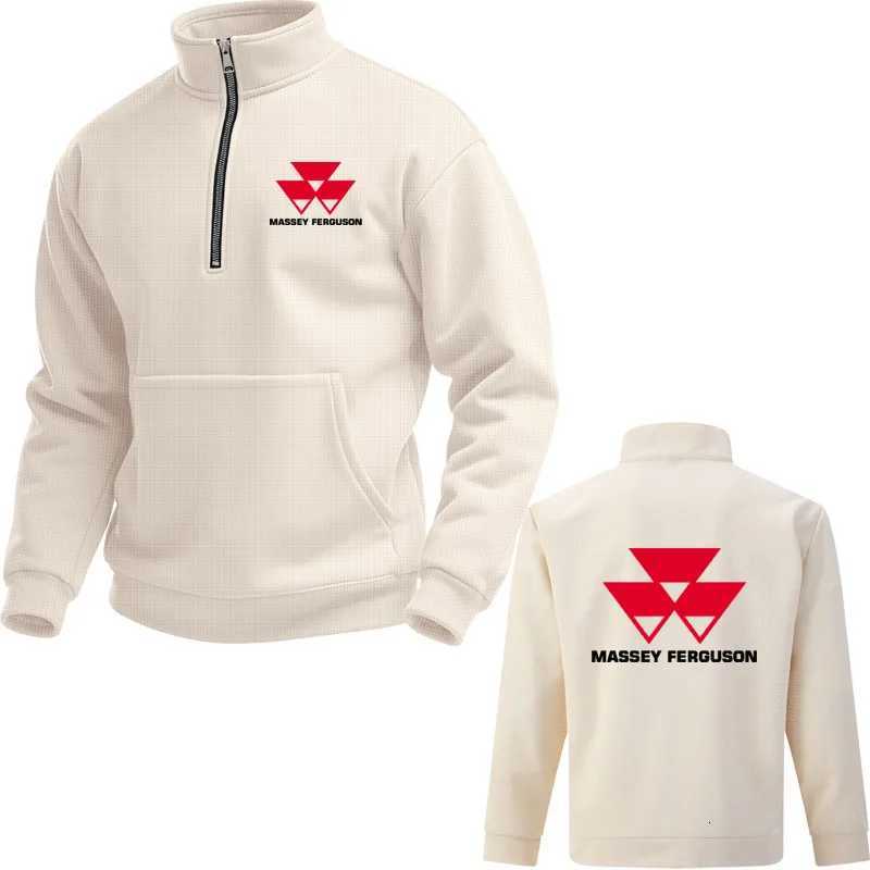 2025 Mens Massey Ferguson Printed Hoodies Autumn stand collar Sweatshirts Flce cotton Clothing Pullover Euro Size Sweatshirts C251020