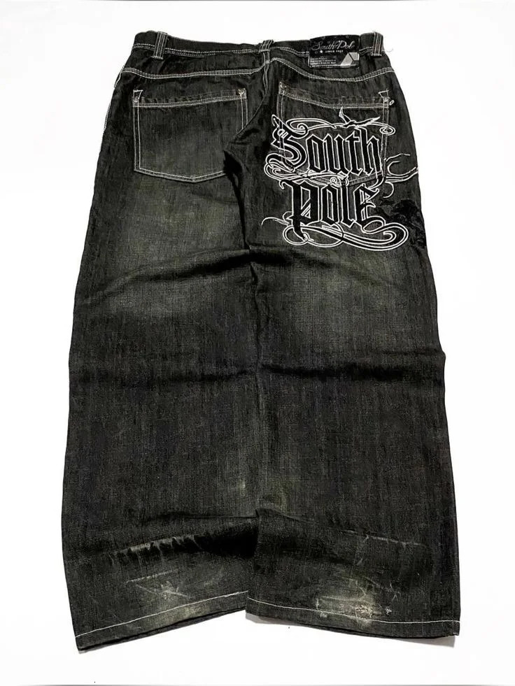 Street Fashion Jeans Men Letter Embroidery American Harajuku Straight Wide Leg Pants Hip Hop Retro Joker Casual Couple 251017