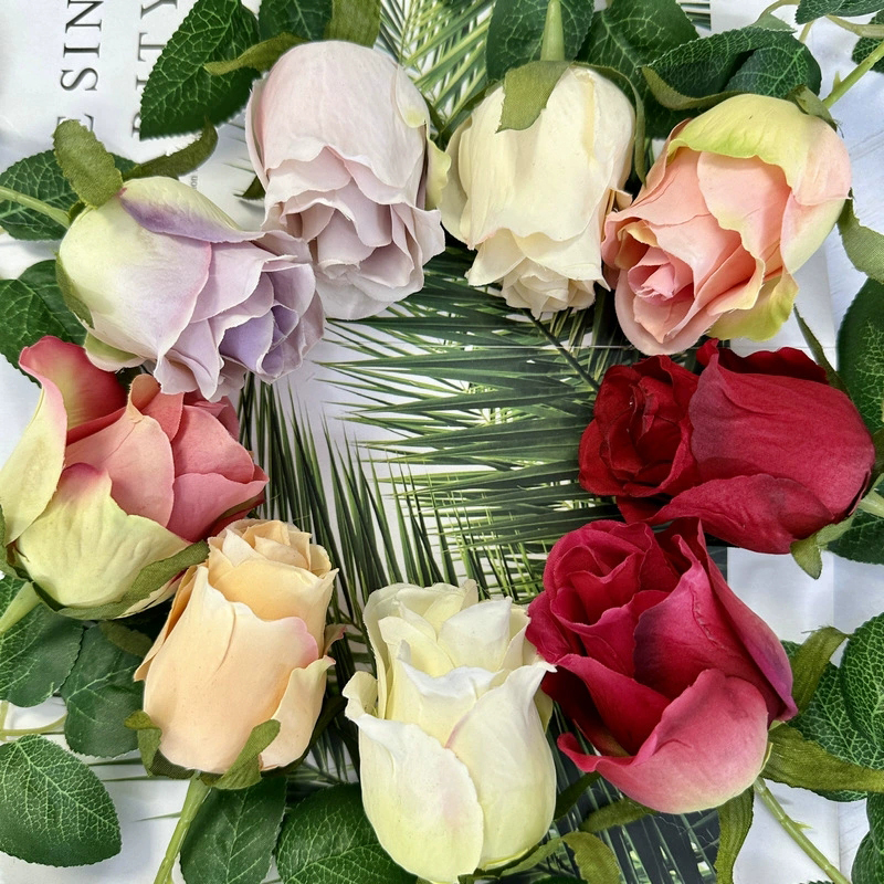 Artificial Buds Rose Height 51cm Fake Greenery Plant Wholesale for Table Centerpieces Bridal Shower Home Easter Spring Indoor Decor DIY Floral Arrangement
