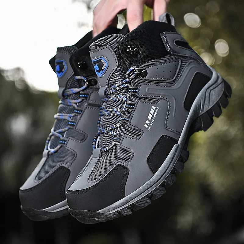 Mens Hiking Shoes Outdoor Work Anti Slip Stable Shockabsorbing Mountain Training Leisure Sneaker Comfort Walking High Top Boots Z251020