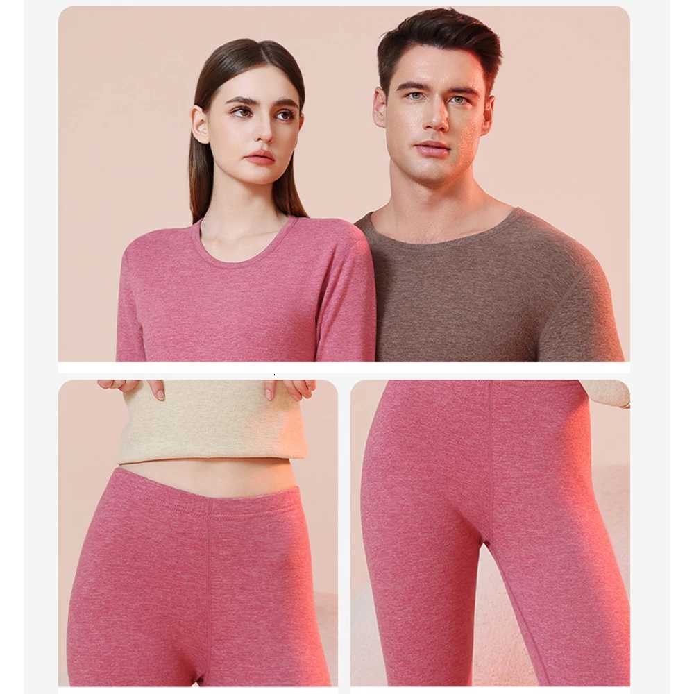 Winter Womens Thermal Underwear Lingerie Set Thermal Clothing Woman For Cold Long Sleeve Top Warm Pants Leggings Two Piece SetsT251020