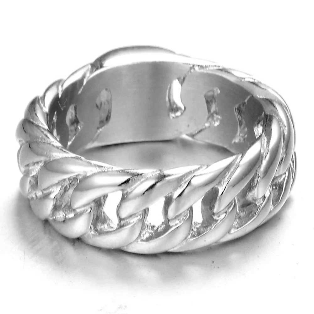 Fashion Handmade Buddha Ring Unisex Biker Ring Punk European Style Men Chain Rings To Female Jewelry J251020