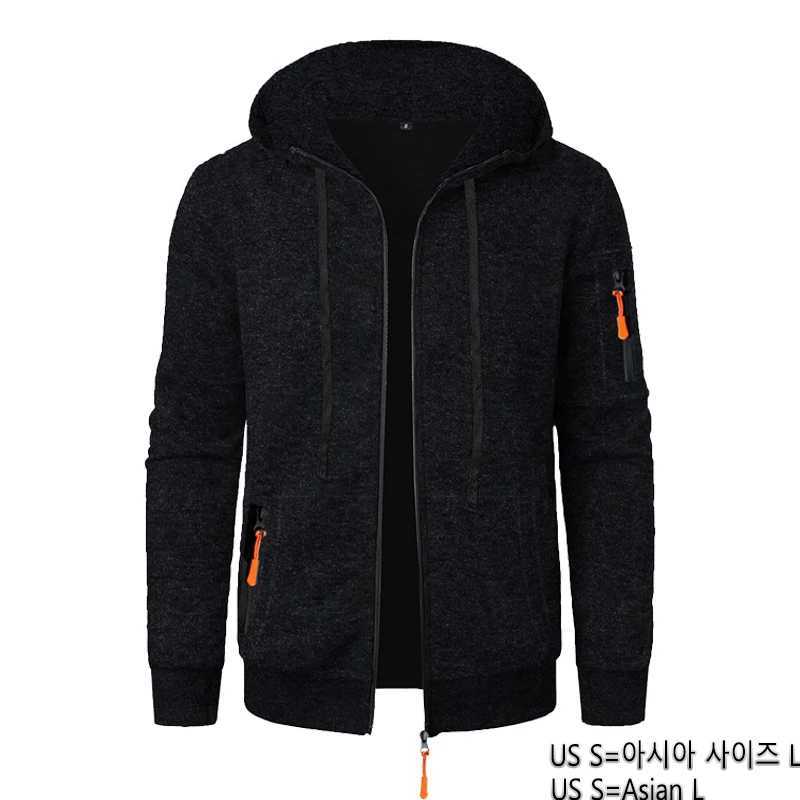 Animal Game Mens Zipper Hooded Sweatshirts Long Sleeve Outerwear Casual Jacket Coats Solid Warm Work Coats Hoodies Streetwear W251020