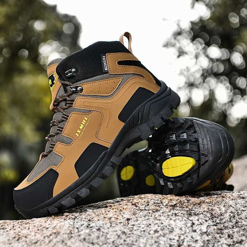 Mens Hiking Shoes Outdoor Work Anti Slip Stable Shockabsorbing Mountain Training Leisure Sneaker Comfort Walking High Top Boots Z251020