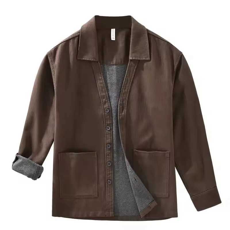 Autumn Vintage Cotton Linen Loose Comfort Jackets for Men Seagull Collar Sense of Layering Streetwear Men Tops 2025 New J251117