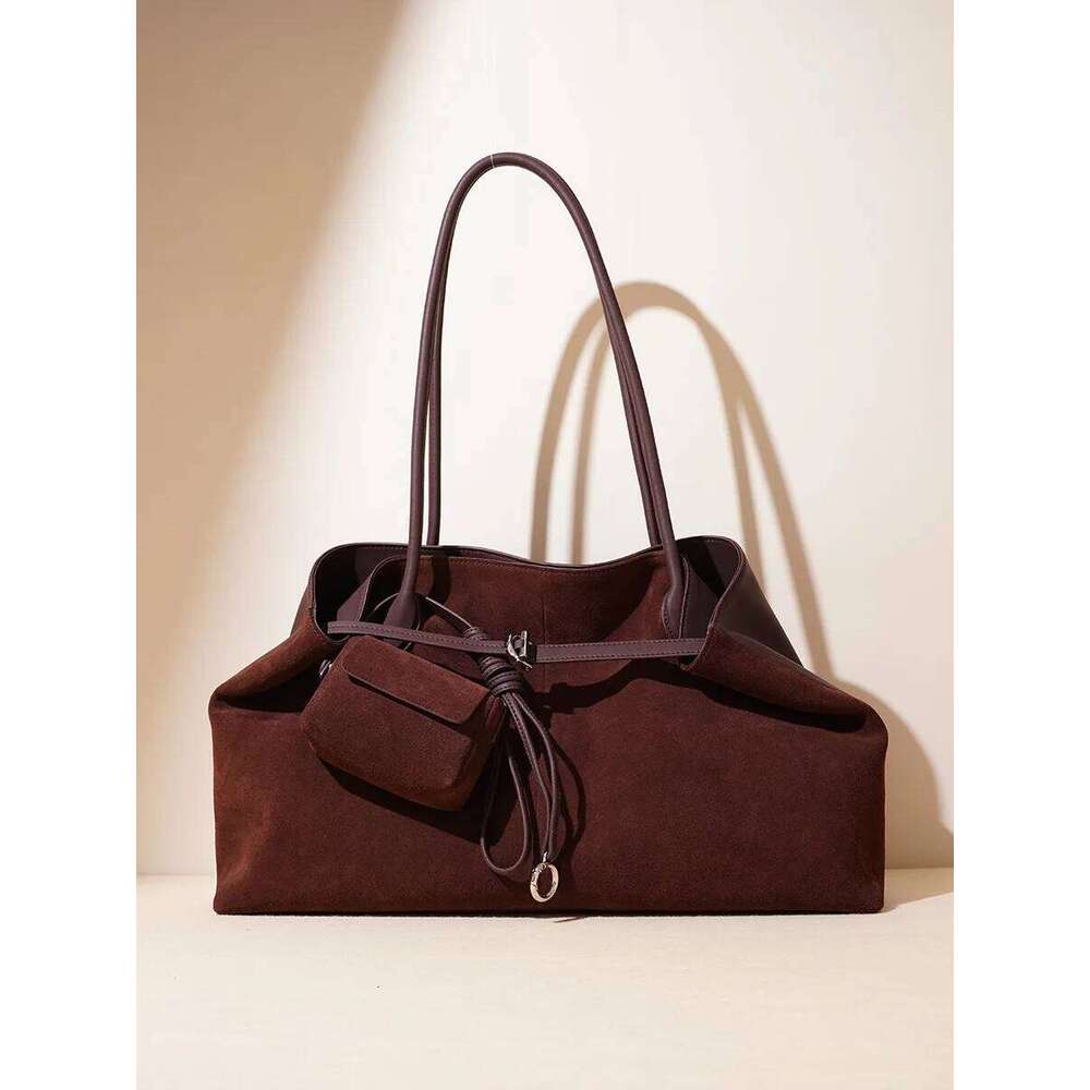 Leather Fashion New Shoulder Big Retro Style Cowhide Commuting High-End Feeling Large Capacity Women's Tote Bag Suotong251020 Suotong1020