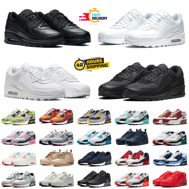 90s Running Shoes Sports Sneakers Mens Trainers Surplus Black Desert Camo Wolf Grey Midnight Navy Infrared UNC Sail Vintage Green Women Loafers Outdoor 36-45