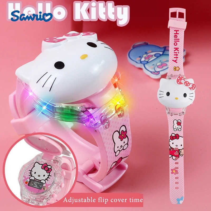 Sanrio Anime Hello Kitty Watch Kuromi Cinnamoroll with Music Silicone Strap Kawaii Wrist Watch My Melody Watch Birthday Gifts L251020