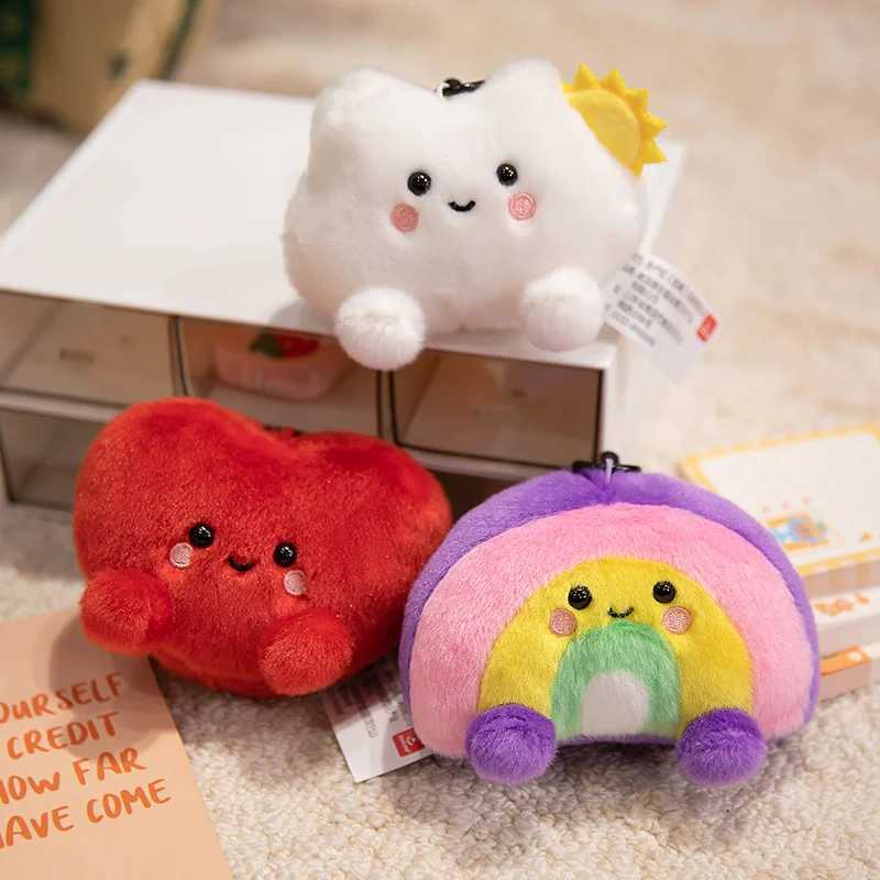 Cartoon Cute Rainbow Love Heart Cloud Plush Toy Kawaii Stuffed Fluffy Anime Plushies Throw Pillow Doll Soft Kids Gift for Girls J251020