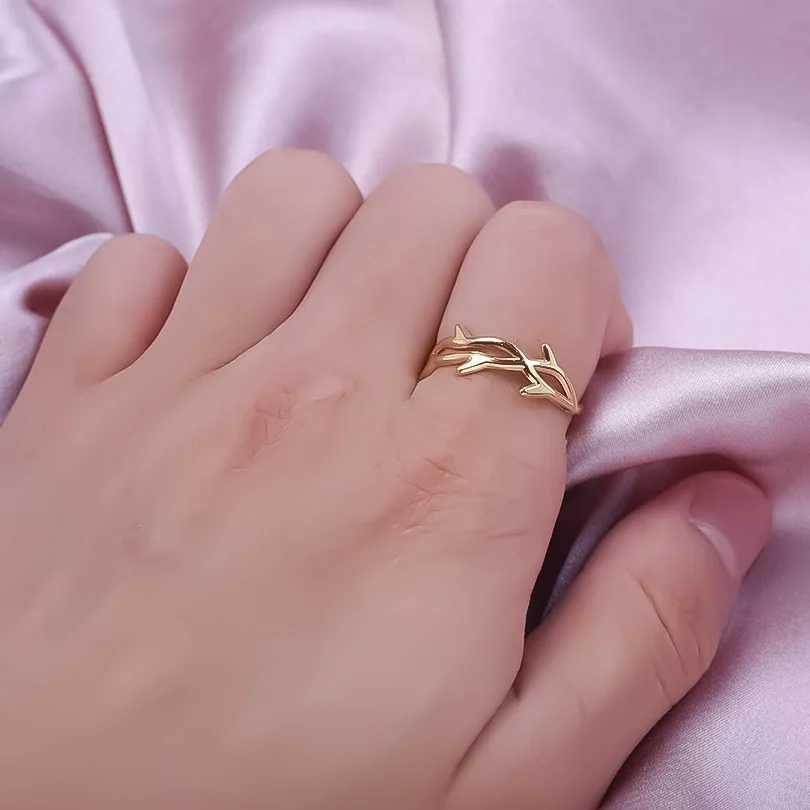 Thistles Thorns Open Adjustable Stainless Steel Rings For Women Men Accessories Fashion Jewelry Finger Ring Punk Vintage Gift J251020