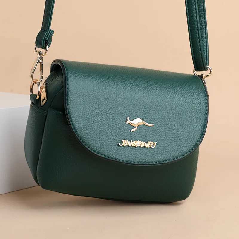 2025 New Soft Pu Leather Womens Bag with Multilayer Single Shoulder Crossbody Bag Fashion Small Square High Quality Phone BagT251020