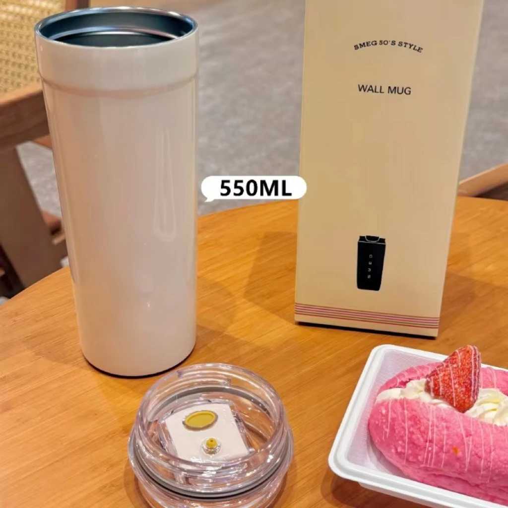 550ML New SME G Off Brage Cup Travel Portable Drinking Cup Stainless Steel Vacuum Car Leak proof Handle Coffee Vacuum Cup Y251020