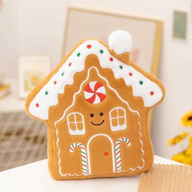 Christmas Doll Cushions Cartoon Snowflake Christmas Tree House Gingerbread Man Plush Toy Figurines Christmas Decorative Gift J251020