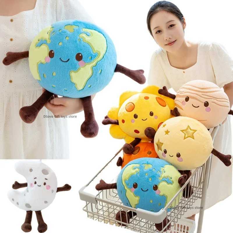 Cute Smile Face Planet Plush Toys Stuffed Interstellar Earth Moon Sun Moon Mars Saturn Venus Star Doll for Kids Birthday Gift J251020