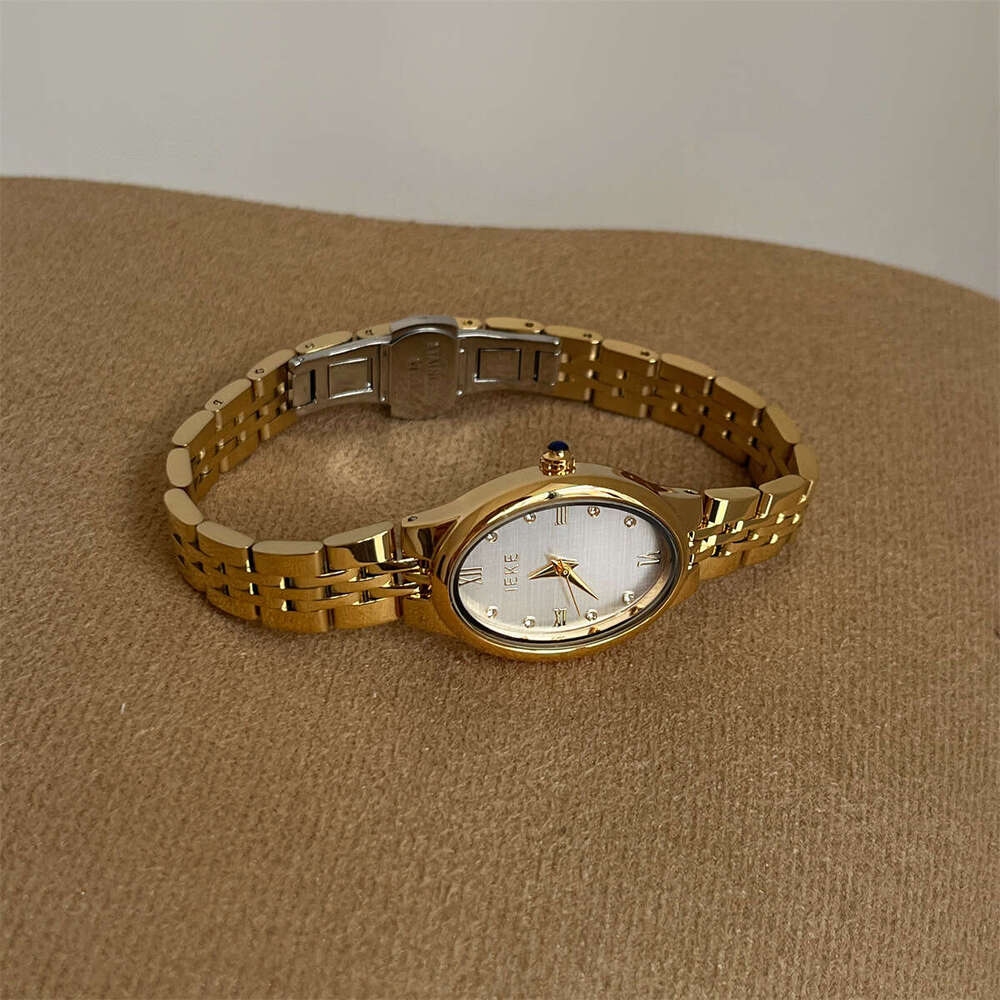 Niche Design Oval Point Diamond Small Dial Designer Steel B Watch for Women Ins Cool Style Design Light Luxury