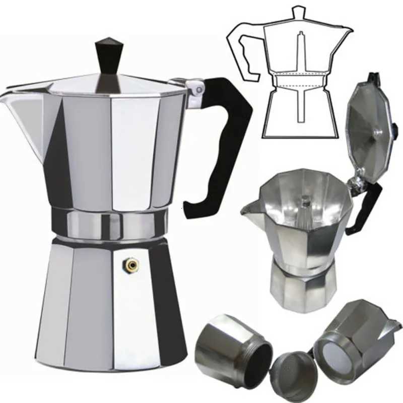 Coffee Maker hine Aluminum Mocha Pot Mocha Coffee Pot Octagonal Aluminum Pot Span Y251020