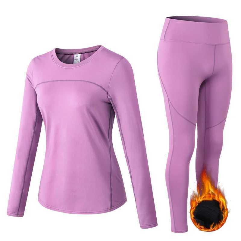 2 Piece Womens Winter Clothing Underwear Sets Stretch Plus Velvet Ladies Clothes Warm Long Johns Women Solid Pajamas Set XXLT251020